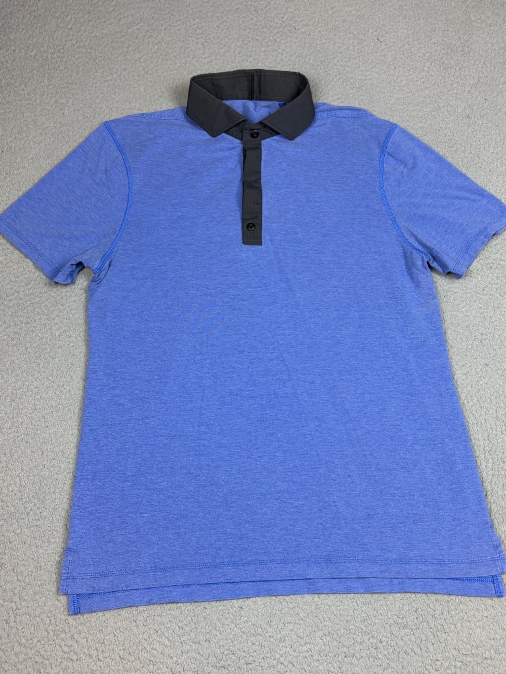 Lululemon Polo Shirt Mens Medium Blue Performance Casual Golf Stretch